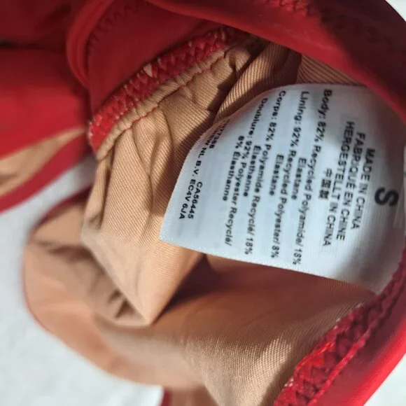 J Crew Halter Tie Back Bikini Top Small Red Bright Cerise Swim Suit BY633 J.Crew - Picture 9 of 9